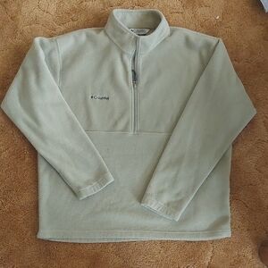 Columbia Tan Zip Up Fleece Sweater